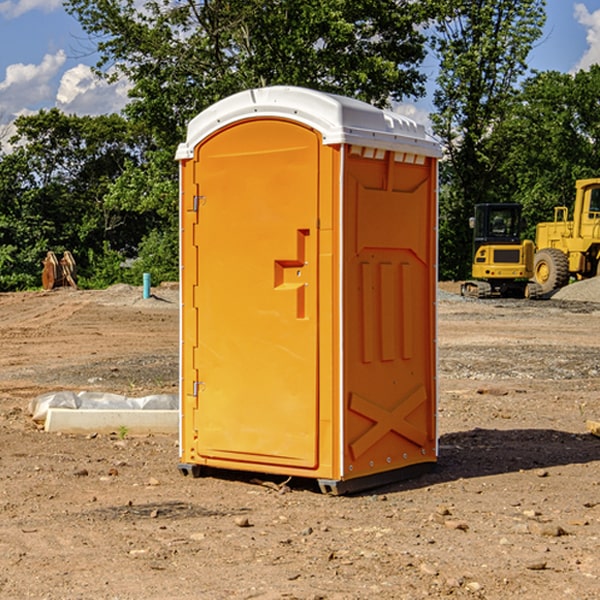 can i customize the exterior of the porta potties with my event logo or branding in Farmington ME